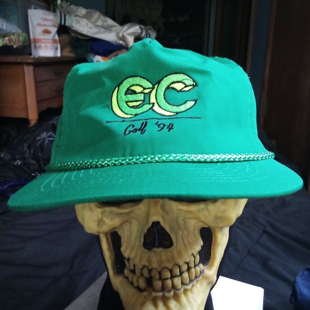 Deadstock Vintage Evergreen College Golf 1994 Snap Trucker Hat
